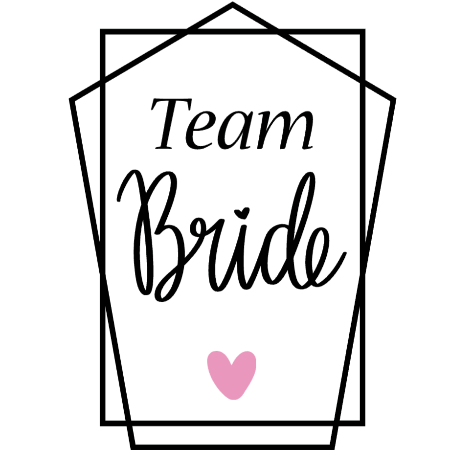 Trinkglas - Team Bride schwarz