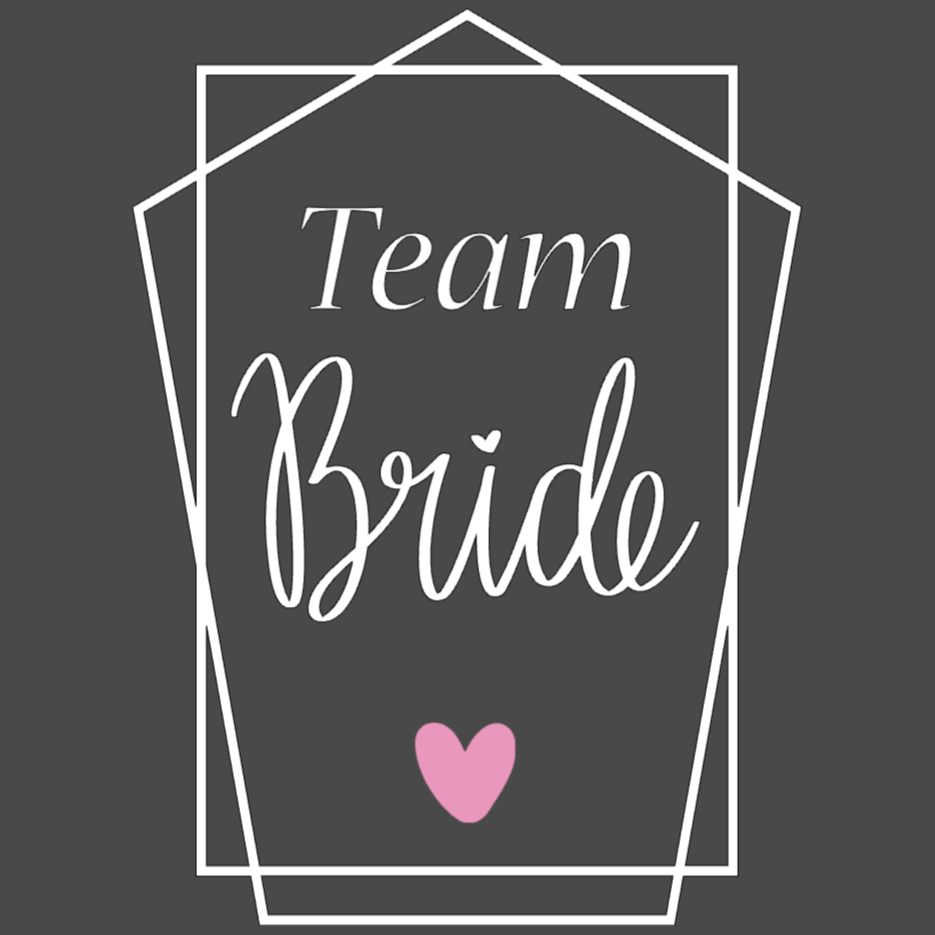 Trinkglas - Team Bride weiß