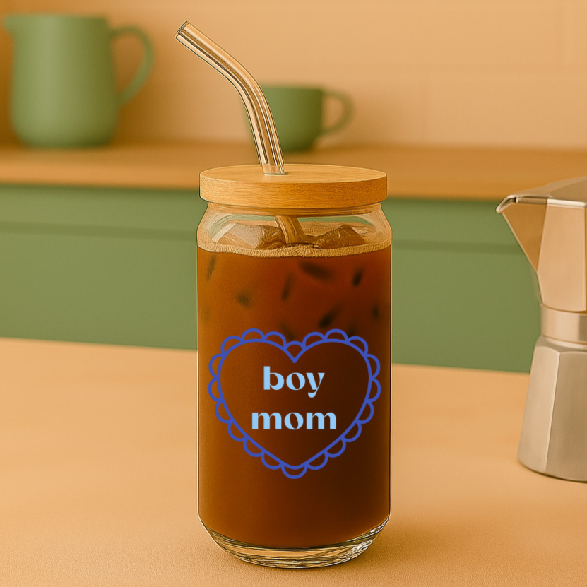 Trinkglas - Boy mom
