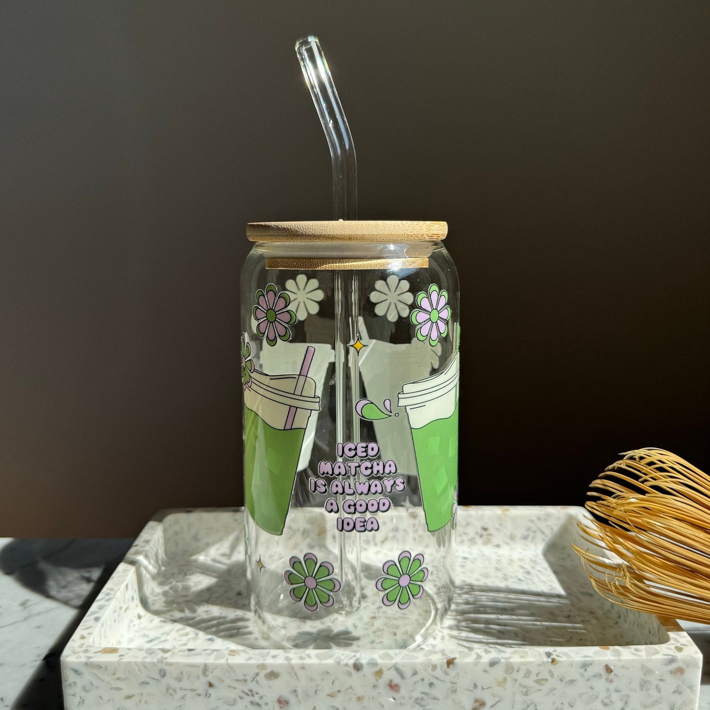 Trinkglas - Iced matcha is always a good idea