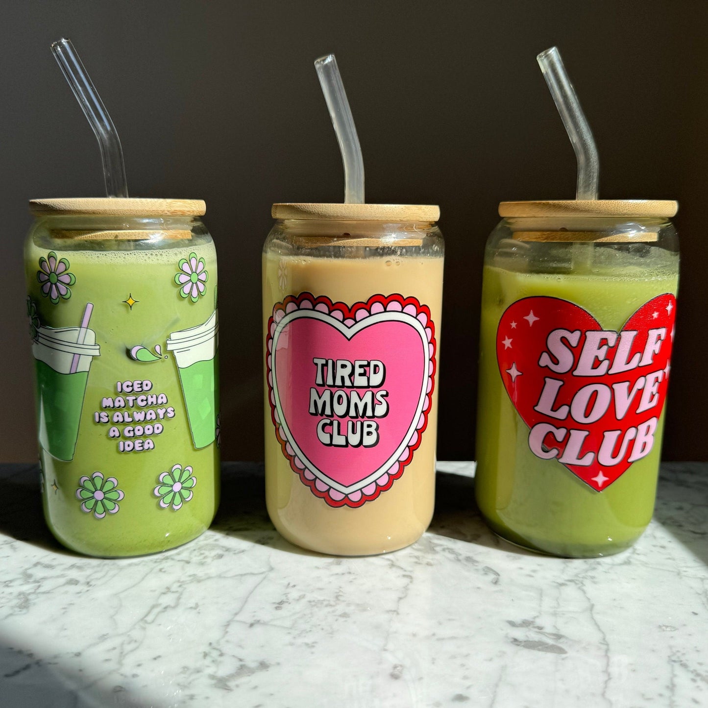 Trinkglas - Iced matcha is always a good idea