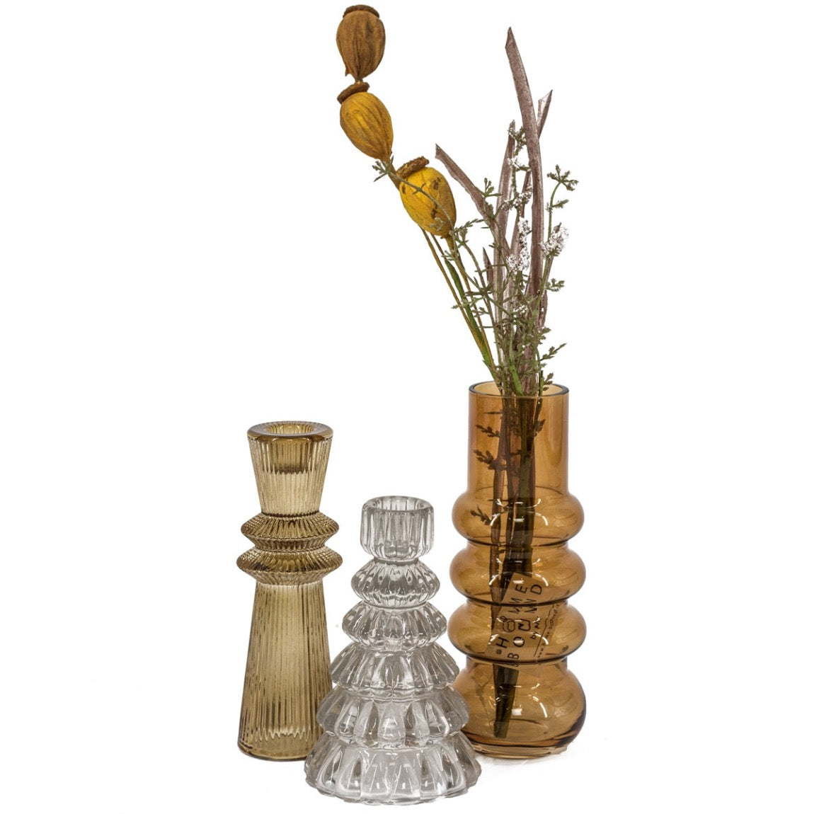 Kerzenhalter Tanne - aus Glas