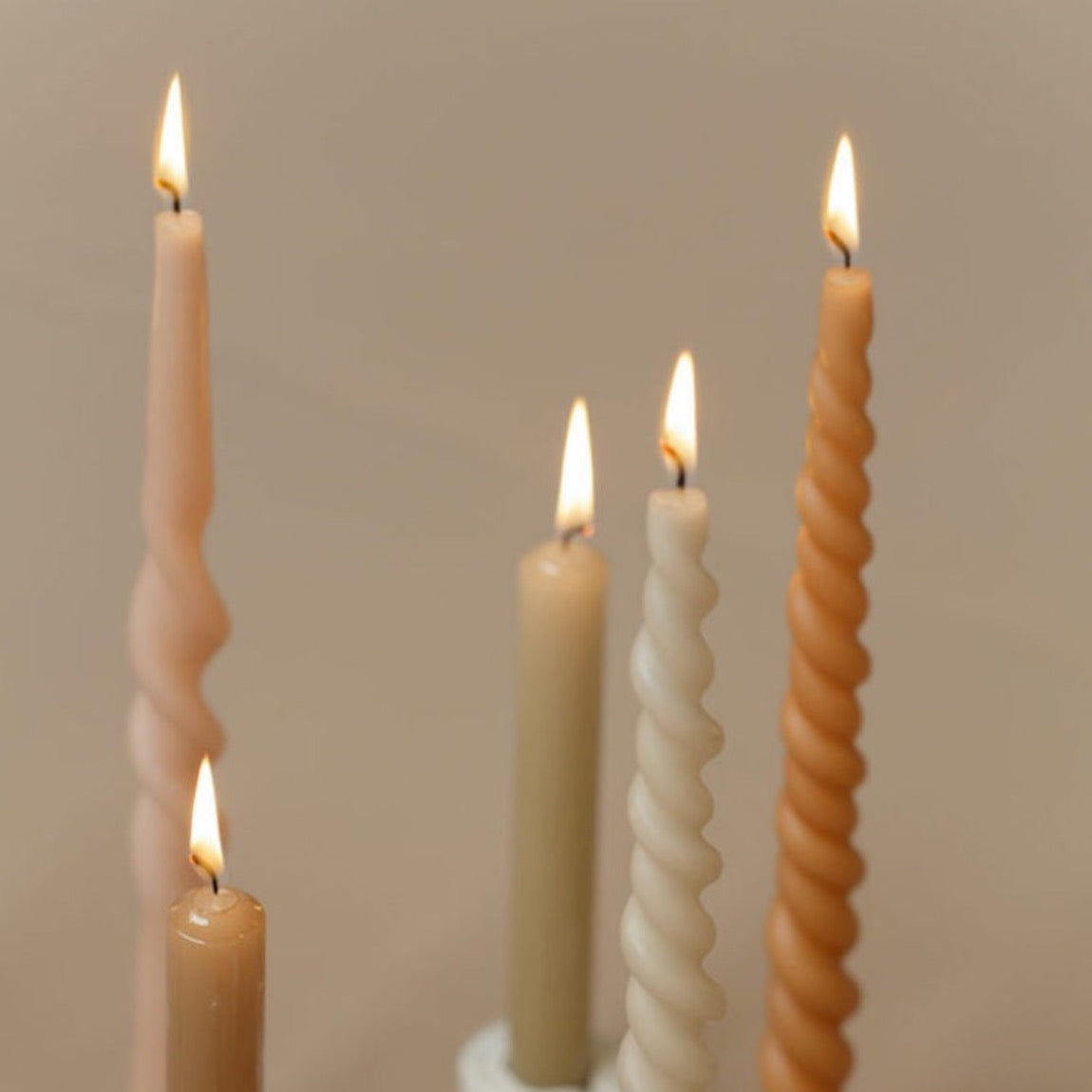 Gedrehte Stabkerzen 2-er Set