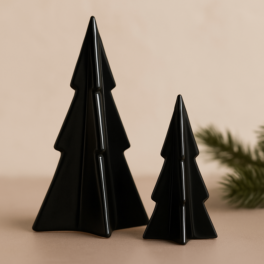 Tannenbaum Keramik schwarz