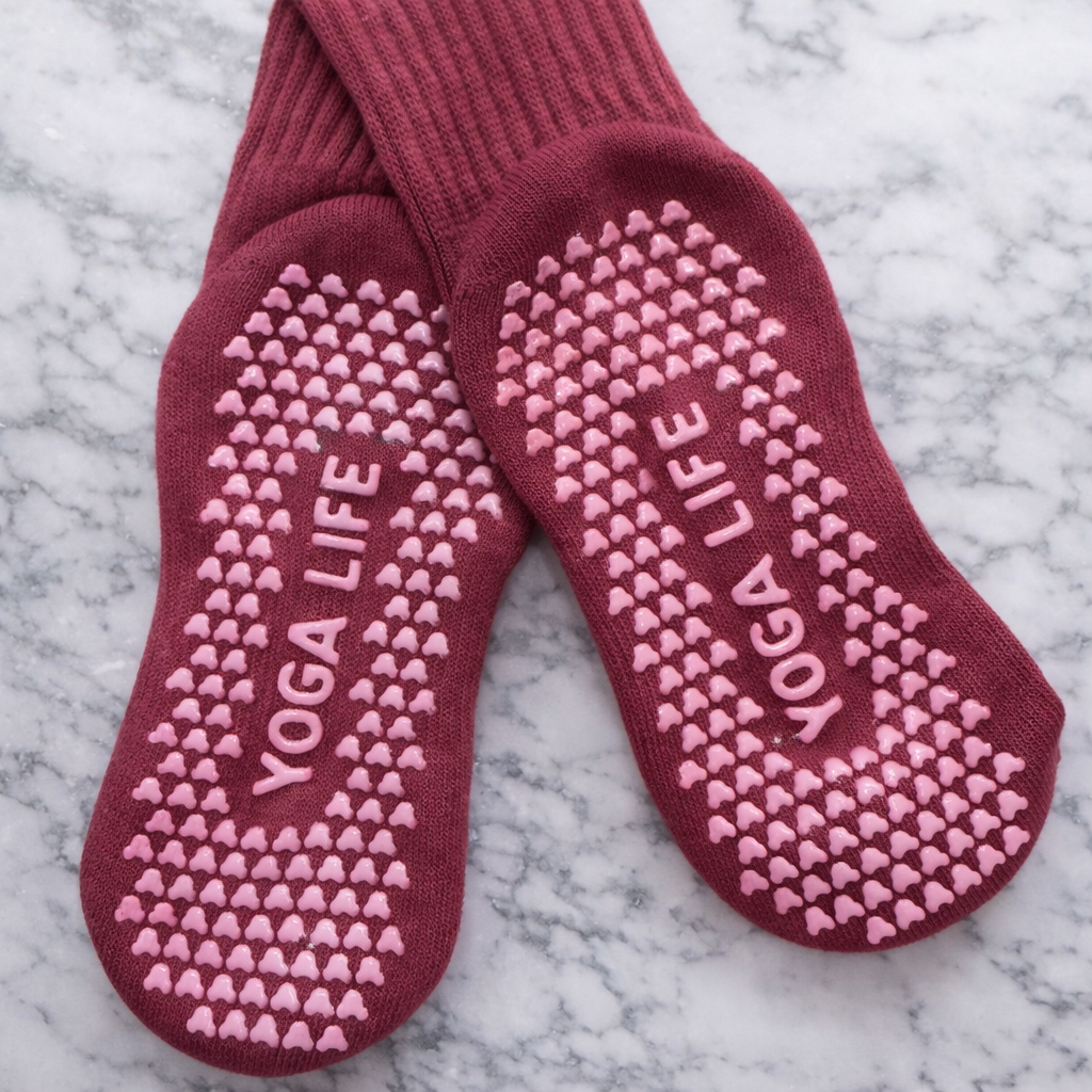 Pilates Grip Socken – Anti-Rutsch für Barre & Reformer | Weiß