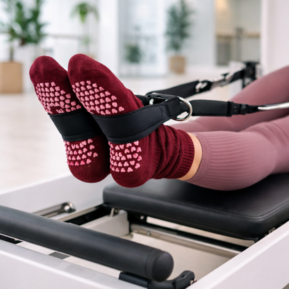 Pilates Grip Socken – Anti-Rutsch für Barre & Reformer | Weiß