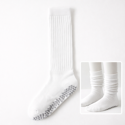Pilates Grip Socken – Anti-Rutsch für Barre & Reformer | Weiß
