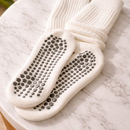 Pilates Grip Socken – Anti-Rutsch für Barre & Reformer | Weiß 2.0 (Kopie)