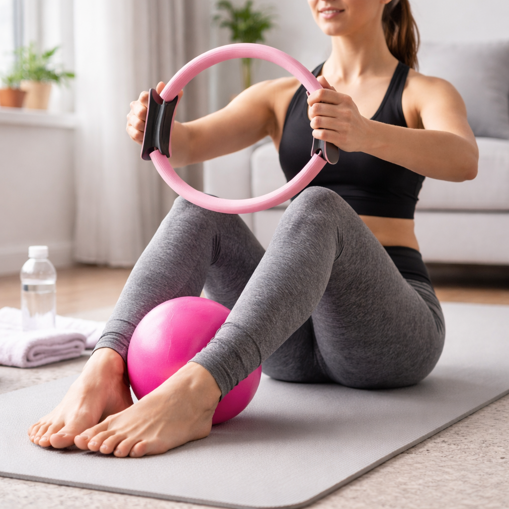 Pilates Set Pink – Ring & Ball für Home Workout | Core Training & Body Toning