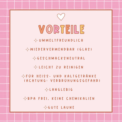 Personalisiertes Trinkglas mit Wunschtext