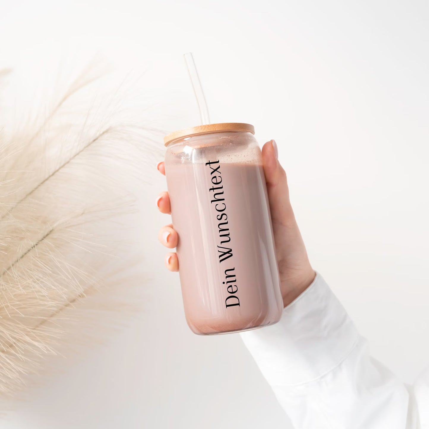 Personalisiertes Trinkglas mit Wunschtext