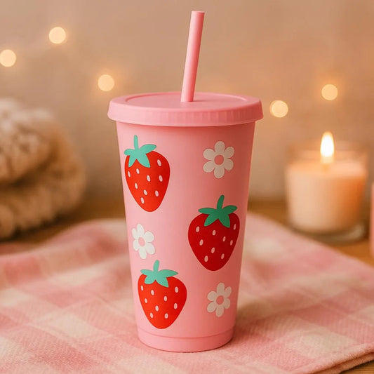 Rosa Strawberry Becher